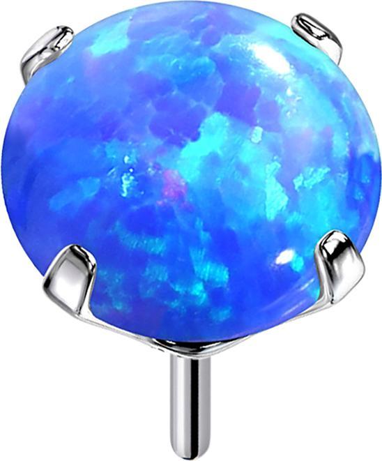 Immagine prodotto Star Piercing Argento senza fili con incastonatura di opale blu (G23 in titanio senza ottone, senza tungsteno in ottone)
