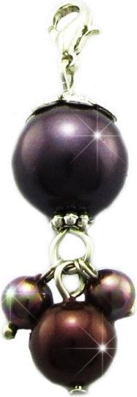 Actual product image Hermex Charm pendant for Thomas Sabo / Pandora bracelet - Dark purple (Stainless steel)