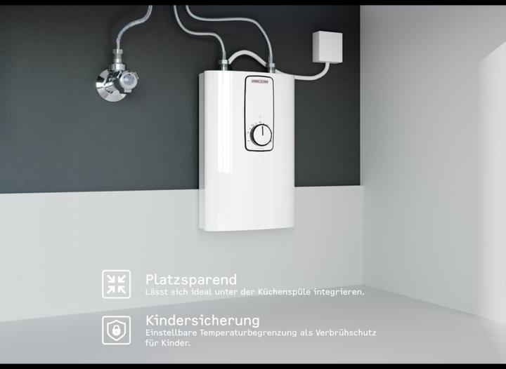 Produktbild Stiebel Eltron DCE 11/13 Elektronischer Kompakt-Durchlauferhitzer für die Küche, Untertisch, VDE geprüft