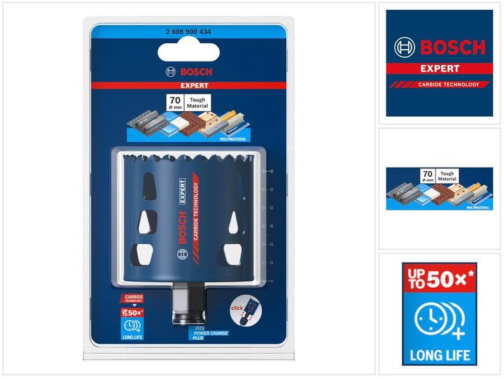Produktbild Bosch Professional Zubehör EXPERT Tough Material Lochsäge, 70 x 60 mm (70 Millimeter)