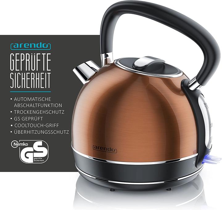 Produktbild Arendo A: Kupfer, 1,7 Liter (1.70 l, EU-Stecker)