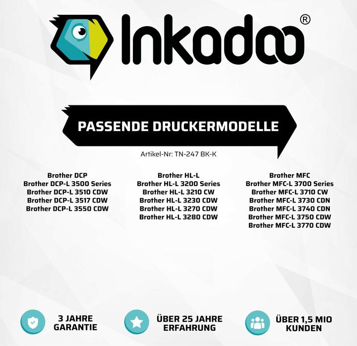 Actual product image Inkadoo Compatible toner for Brother TN243, TN247 (FC)