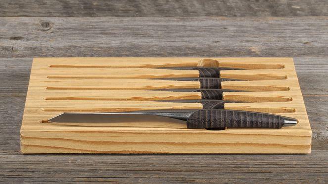 Immagine prodotto Sknife Coltello da bistecca in frassino (6 Pezzo/i, Set di posate)