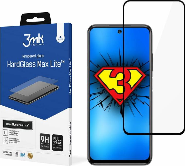Produktbild 3MK Hardglass Max Lite Bildschirmschutz (1 Stück, Xiaomi Redmi Note 10 Pro)