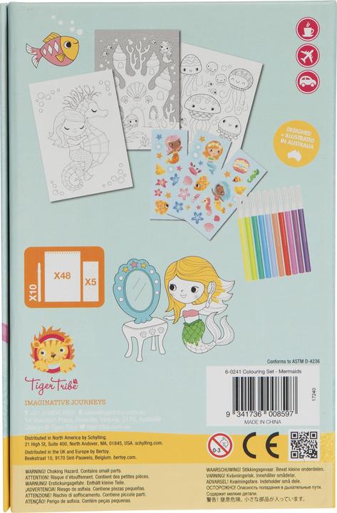 Actual product image Tiger Tribe Mermaids painting set