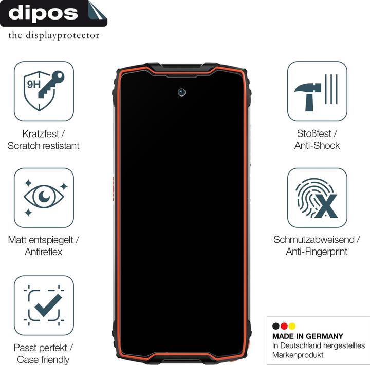 Actual product image Dipos Anti-Shock Screen Protector Matte (1 Piece, Blackview BV9300)