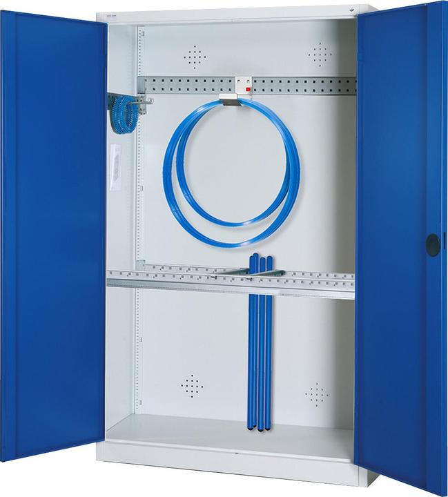 C+P Modul-Sportgeräteschrank mit Grundausstattung (HxBxT: 195x120x50 cm, mit Vollblech-Flügeltüren)