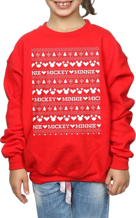 Immagine prodotto Disney Mickey And Minnie Christmas Fair Isle Felpa Ragazze (116)