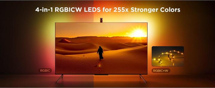 Produktbild Govee TV Backlight (Warmweiss, RGBIC, 360 cm, Indoor)