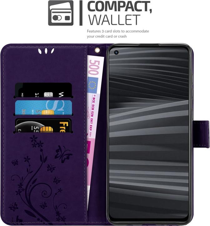 Actual product image Cadorabo Flower Book Cover for Realme GT 2 / GT Neo 2 (Realme GT Neo 2, Realme GT 2)