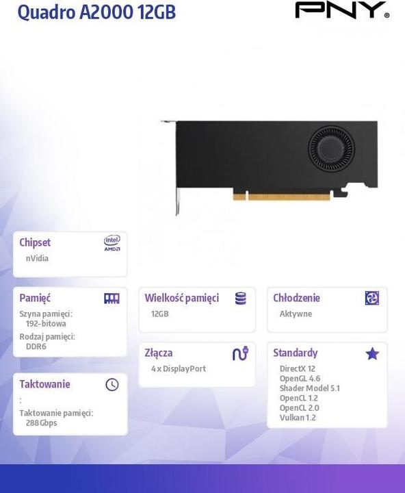 Produktbild PNY Quadro RTX A2000 (12 GB)