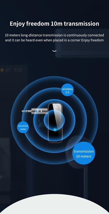 Produktbild PhoneLook Bluetooth 5.0 Audio-Adapter 3,5 mm Dual-Funktion Sender Empfänger USB wiederaufladbar (Sender & Empfänger)