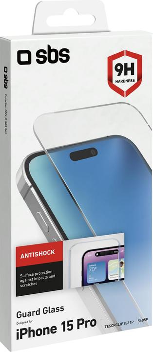 Produktbild SBS Guard Glass (1 Stück, Apple iPhone 15 Pro)