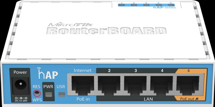 Produktbild MikroTik RB951UI-2ND - hAP mit 650 MHz CPU, 64 MB RAM, 5x LAN