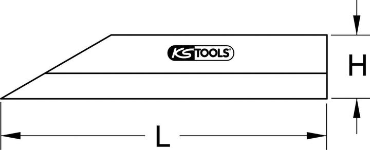 Actual product image KS Tools Precision hair ruler, 500mm (50 cm)