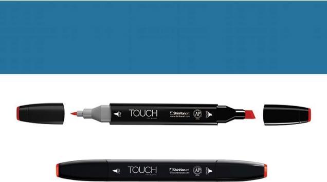 Immagine prodotto Shinhan Penna a punta di feltro 63 Cerulean Blue a doppia punta (Blu Navy)