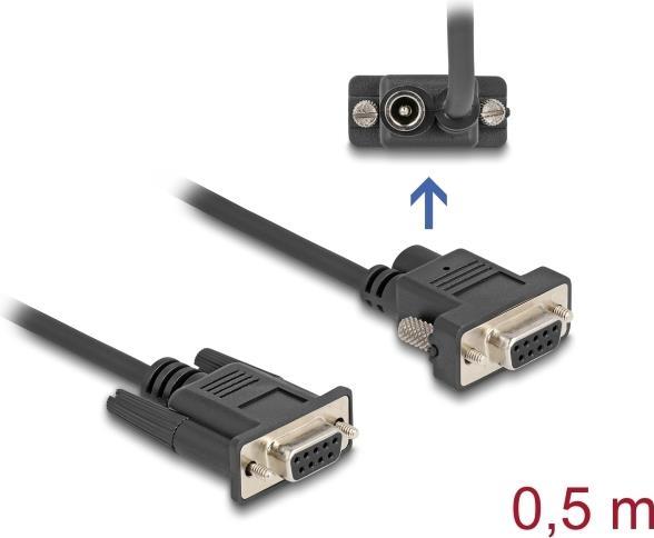 Produktbild Delock Seriell Kabel RS-232 D-Sub9 Buchse zu D-Sub9 Buchse S (0.50 m)