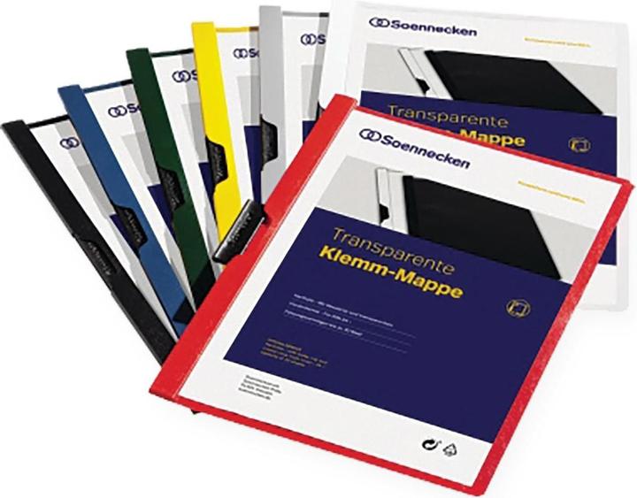 Produktbild Soennecken Klemmmappe Verwendung für Papierformat: DIN A4 Werkstoff: Hartfolie (A4, 1 x)