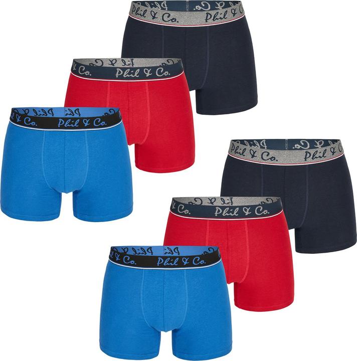 Phil & Co. Berlin Retro Boxer Jersey Core (XXL, 6er Pack)