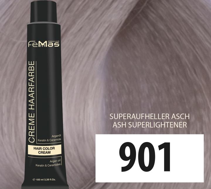 Immagine prodotto FemMas 901) Colore per capelli super schiarente cenere 100ml