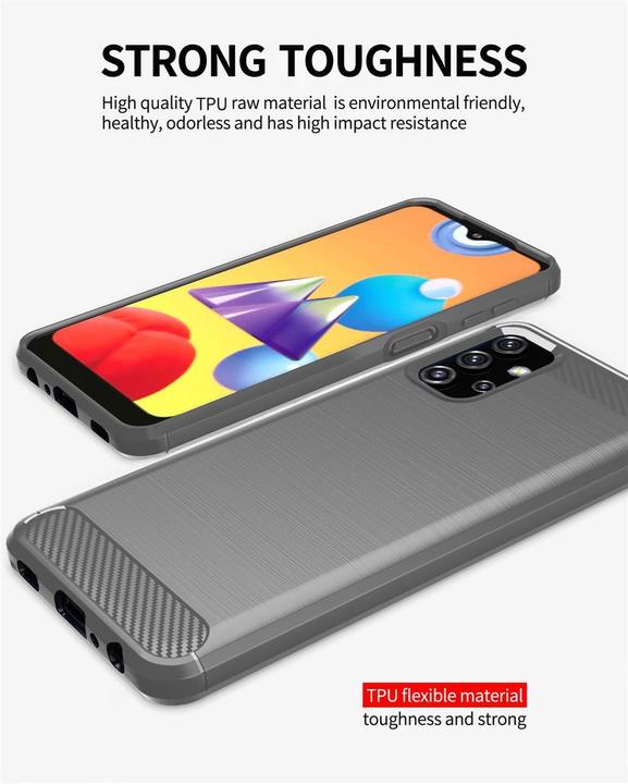 Actual product image Cadorabo TPU Ultra Slim carbon stainless steel Combi Cover (Samsung Galaxy A32 5G)