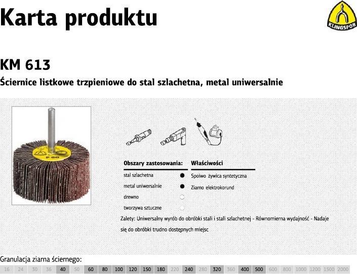 Immagine prodotto Klingspor KM 613 - ruote lamellari piccole 60 x 30 x 6 mm (60)
