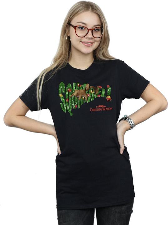 Actual product image National Lampoon´s Vacation Womens/Ladies Squirrel Tree Cotton Boyfriend T-Shirt (S)