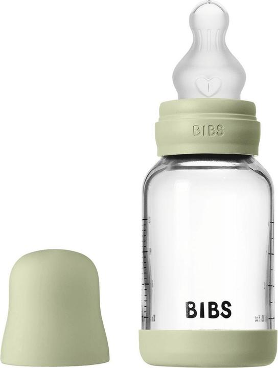 Produktbild Bibs Babyflaschen Glas-Flasche Baby Bottle Round 120 ml + Silikon-Trinksauger (120 ml)