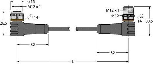 Actual product image Turck Connection line (2 m)