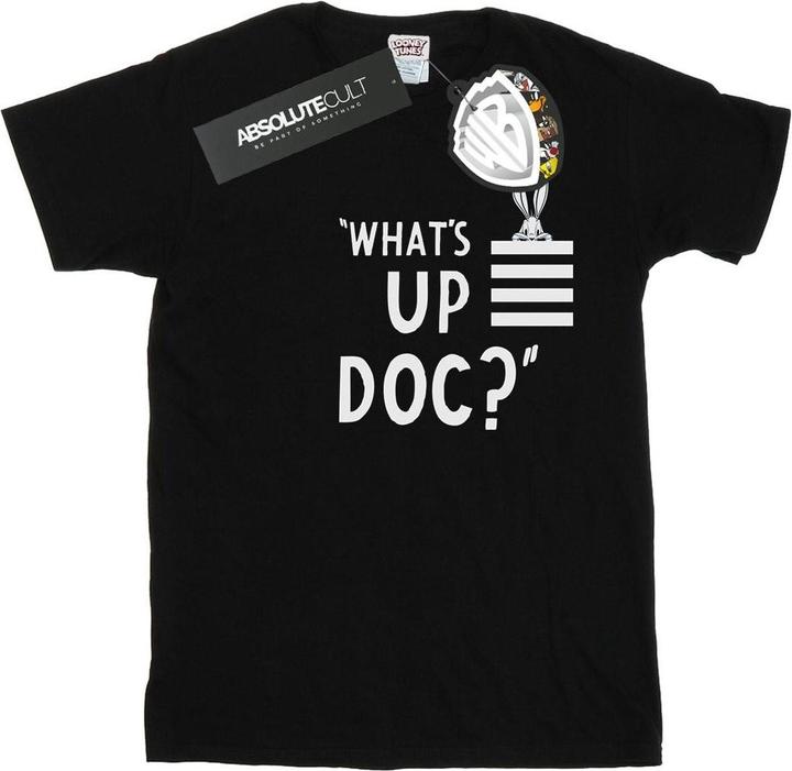 Actual product image Looney Tunes Womens/Ladies Bugs Bunny What's Up Doc Stripes Cotton Boyfriend T-Shirt (XL)