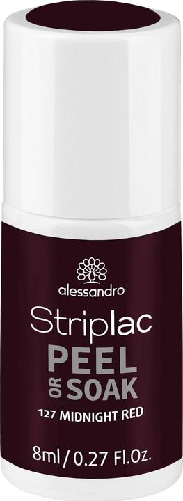 Alessandro Striplac Peel or Soak (127 Midnight Red, Peelable nail polish)