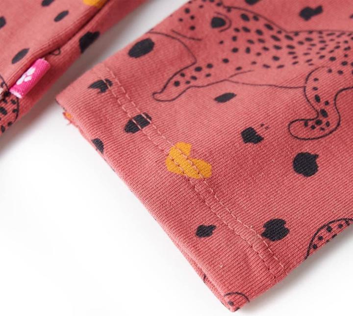 Produktbild VidaXL Kinderpyjama mit Langen Ärmeln Altrosa 140,Material: 95 (140)