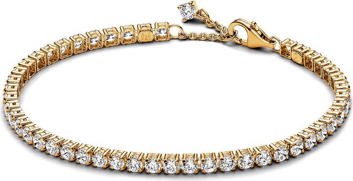 Actual product image Pandora Sparkling tennis bracelet (18 cm, Gold plated)