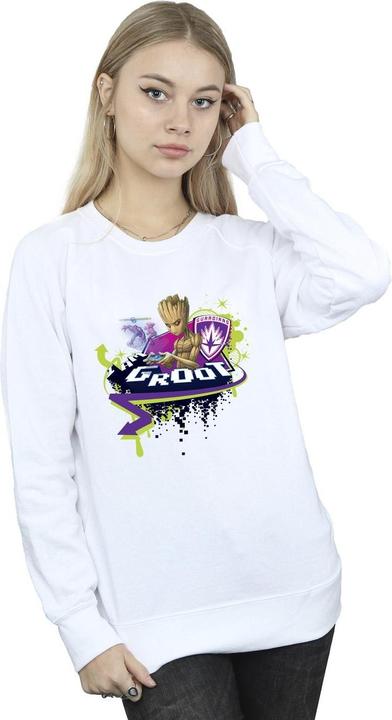 Actual product image Womens/Ladies Guardians Of The Galaxy Groot Gaming Holo Sweatshirt (M)