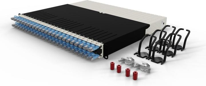 Actual product image PATCHBOX one / 8RU / Cat 6A, STP, 0.8 m, blue (STP, CAT6a, 0.80 m)