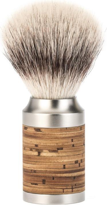 Image du produit Mühle ROCCA, Blaireau, Silvertip Fibre®, ARTISANAL, Manche en acier inoxydable/écorce de bouleau (Blaireau)