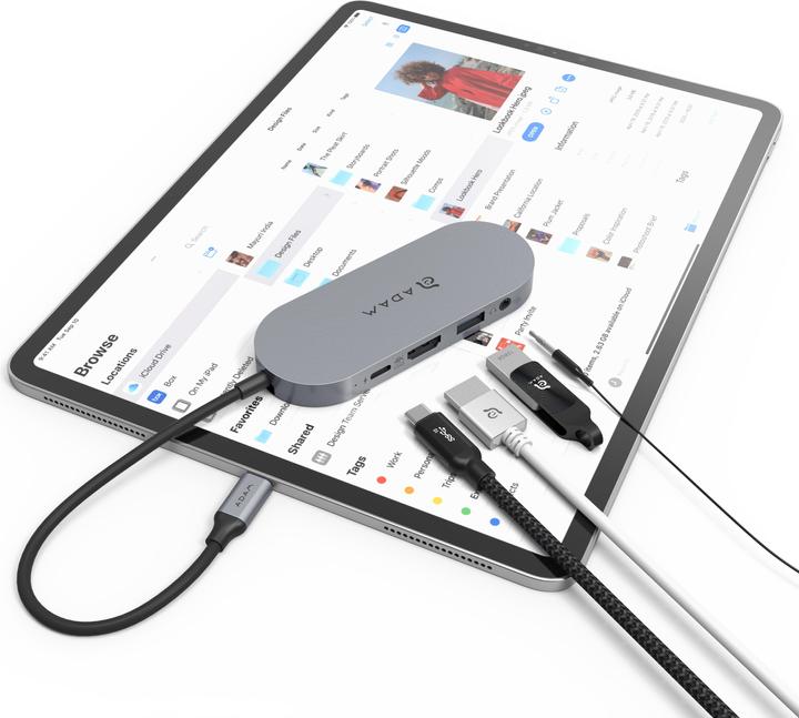 Immagine prodotto Adam Elements CASA Hub S | Grigio | USB-C 5-in-1 SSD Storage Hub 240GB (USB-C, 5 Porti)