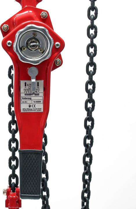 Actual product image Wiltec Chain Block with 1500kg Loading Capacity and 1.5m Chain Length, Hoist for Forestry, Garages, etc.
