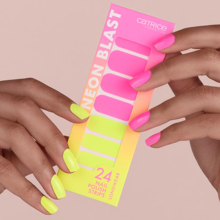 Image du produit Catrice Bande de vernis à ongles Neon Blast (Dissolvant pour vernis à ongles, Jaune, Rose)