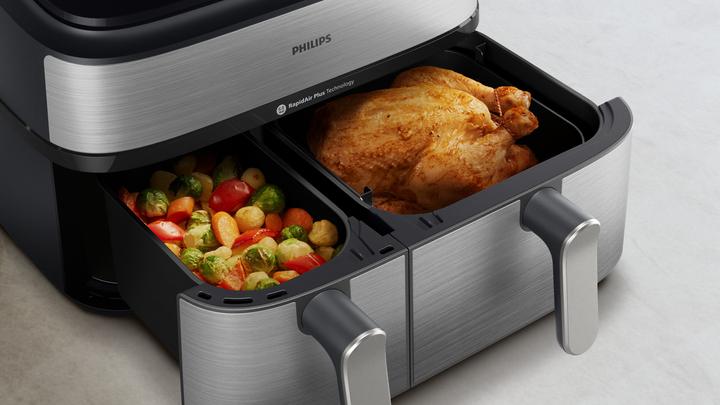 Produktbild Philips Steam Airfryer Dual Basket NA555/09