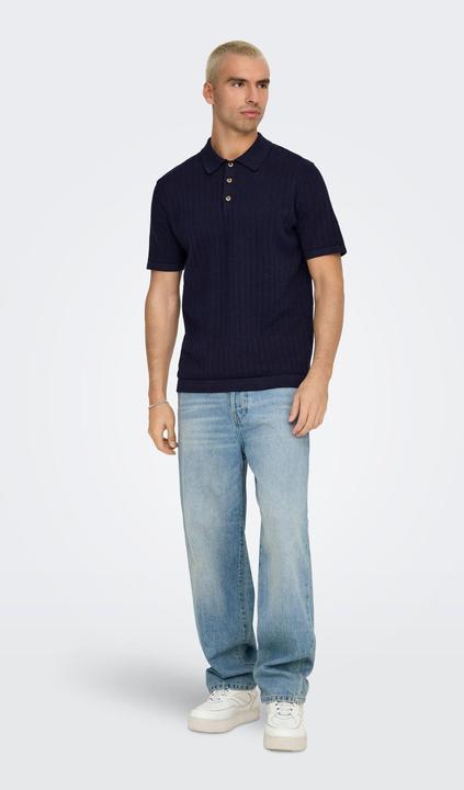 Actual product image Only & Sons ONSMOON Gestricktes Polo-Hemd Polo (M)