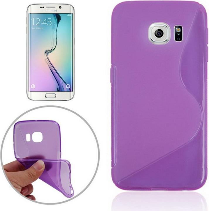 Produktbild König Design Handyhülle TPU Case für Handy Samsung Galaxy S6 Edge SM G925 Lila / Violett (Samsung Galaxy S6 Edge)