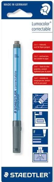 Immagine prodotto Staedtler Marcatore per pellicole Lumocolor correggibili 305 (Nero, 0.60 mm, 1 x)