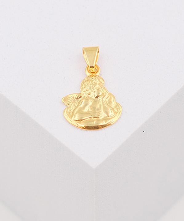 Produktbild Muau Pendant medal angel on cloud yellow gold 750 (750/18K Gelbgold)
