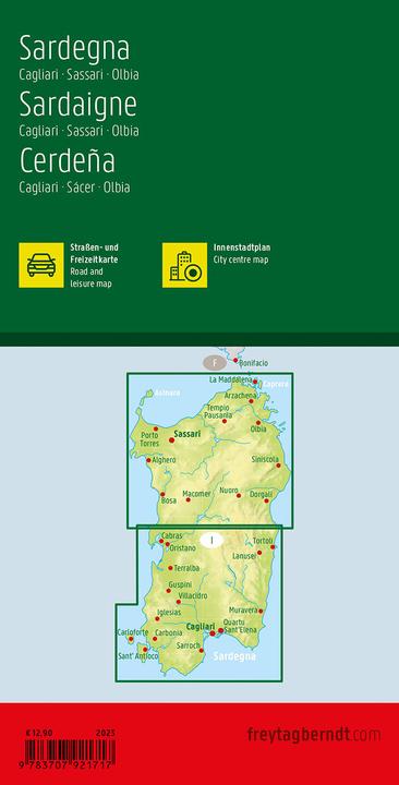 Image du produit Sardaigne, carte routière et de loisirs 1:150.000, freytag & berndt