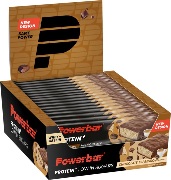 Produktbild Powerbar Protein Plus Low Sugar (Schokolade, Espresso, 16 Stk., 560 g)