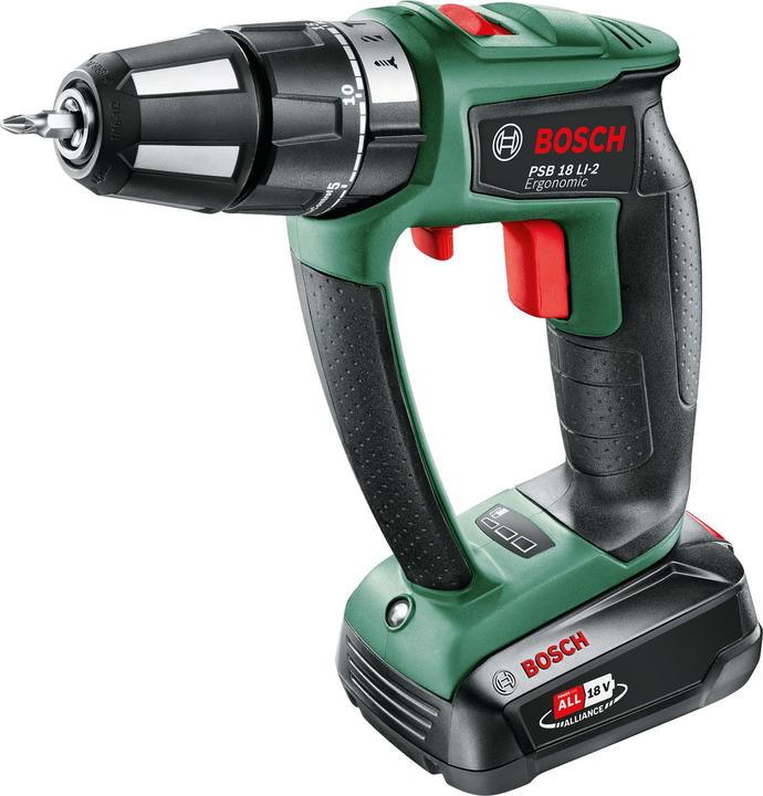 Produktbild Bosch Home & Garden PSR 18 LI-2 Ergonomic, 1 Akku (Akkubetrieb)