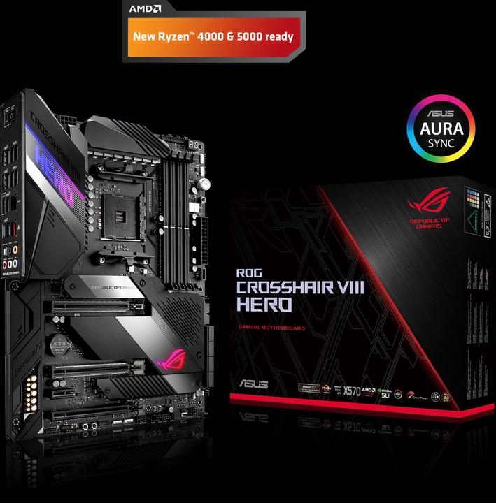 Image du produit ASUS Rog Crosshair VIII Hero (AM4, AMD X570, ATX)