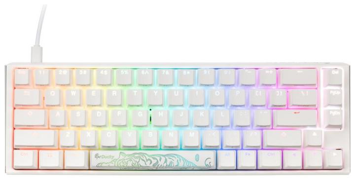 Actual product image Ducky One 3 Classic Pure White SF Gaming Keyboard, RGB LED - MX-Brown (US) (US, Cable)