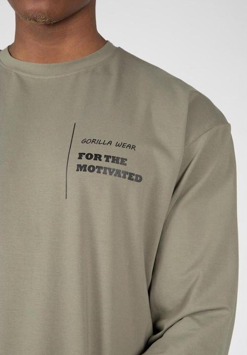 Actual product image Gorilla Wear Boise Oversized Long Sleeve Army Green (XL)